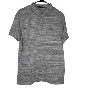 ROCK & REPUBLIC Mens Heather Gray Preppy Polo Shirt Size Medium